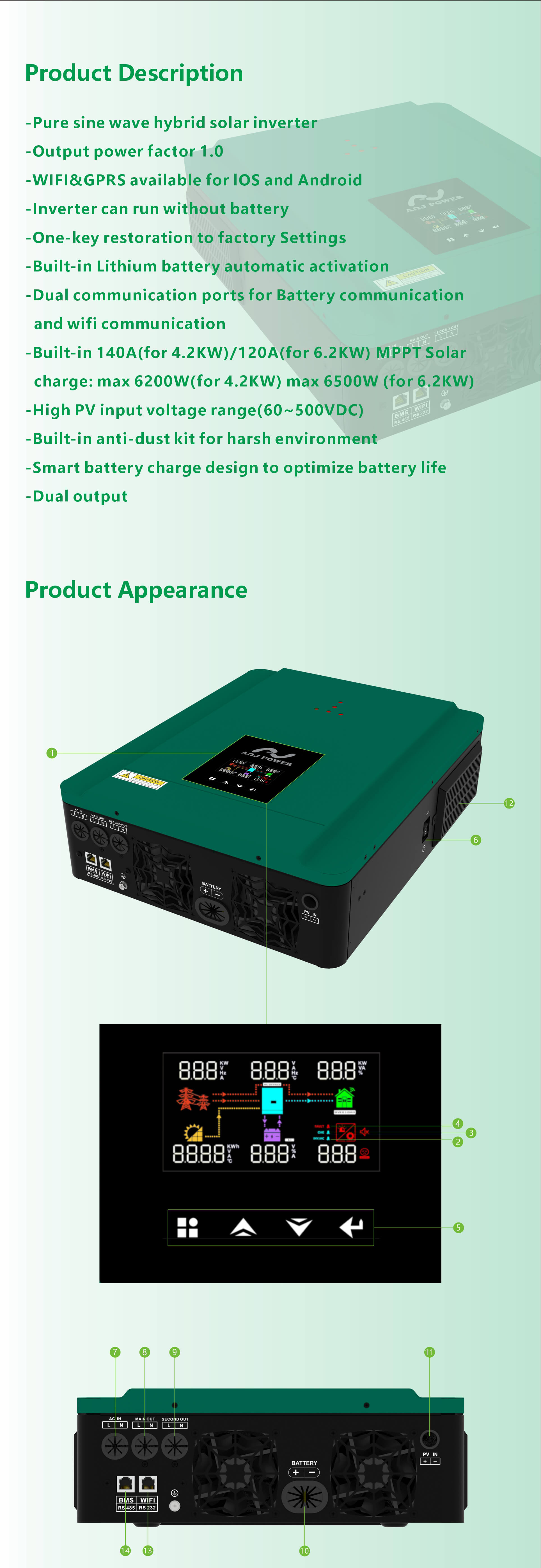 Solar Hybrid Inverter 4.2kw 