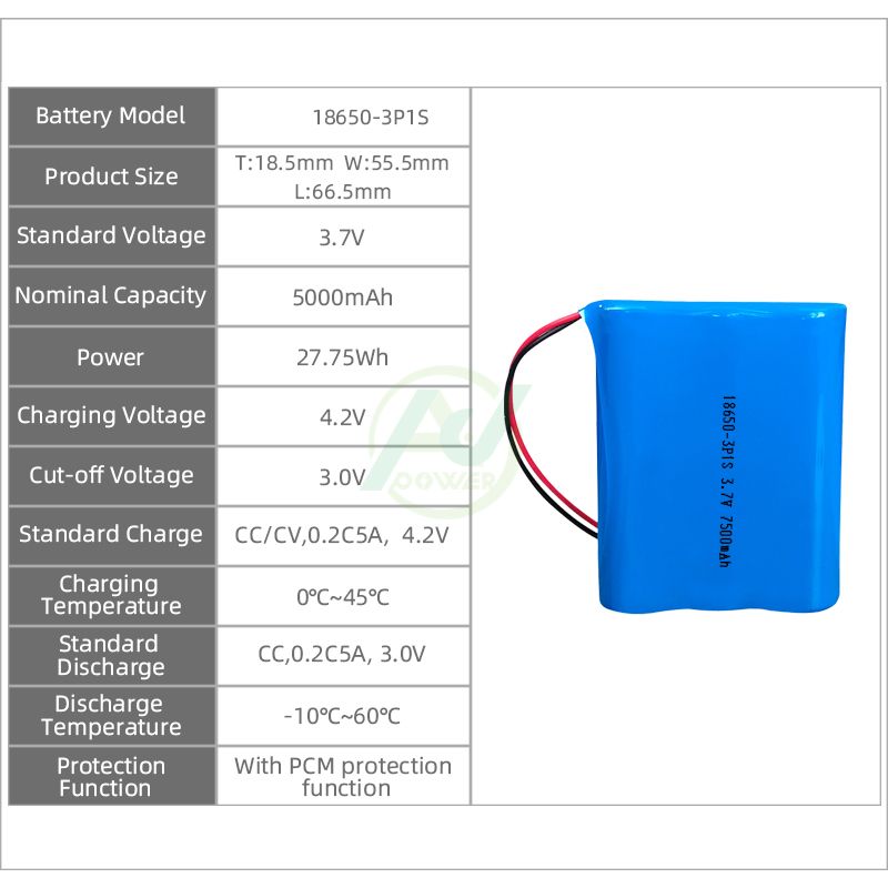 3p1s Li Ion 18650 3.7v 5000mah Lipo Battery