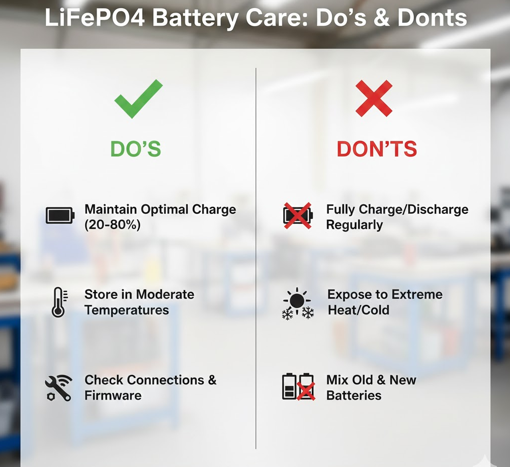 Maintenance Guide: Keeping LiFePO4 Batteries at Peak Health
